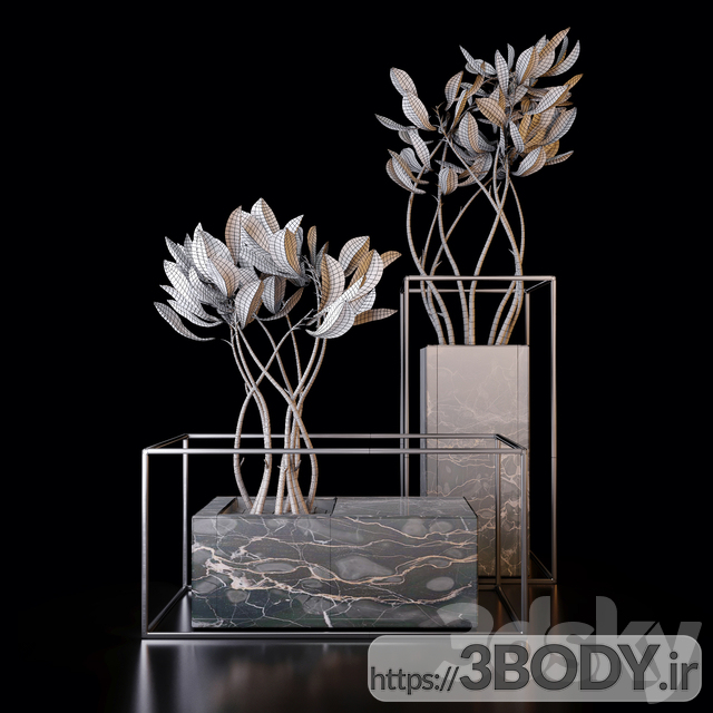 مدل سه بعدی گل های کروتون عکس 3