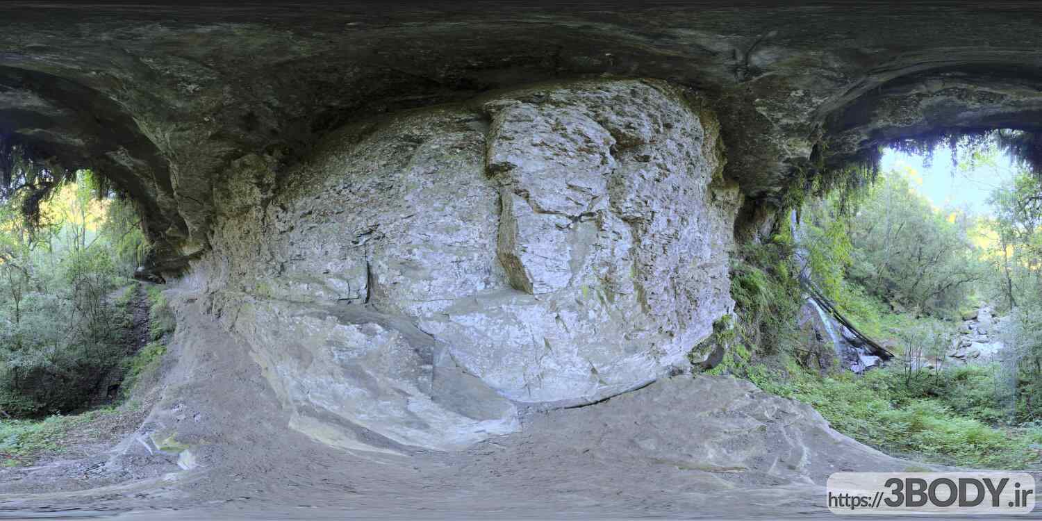فایل HDRI دیوار غار سنگی عکس 1