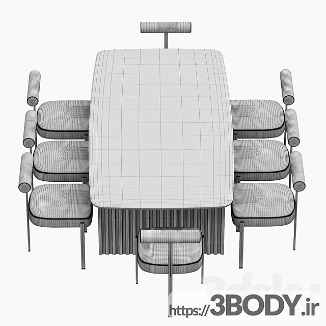 مدل سه بعدی میز و صندلی عکس 7
