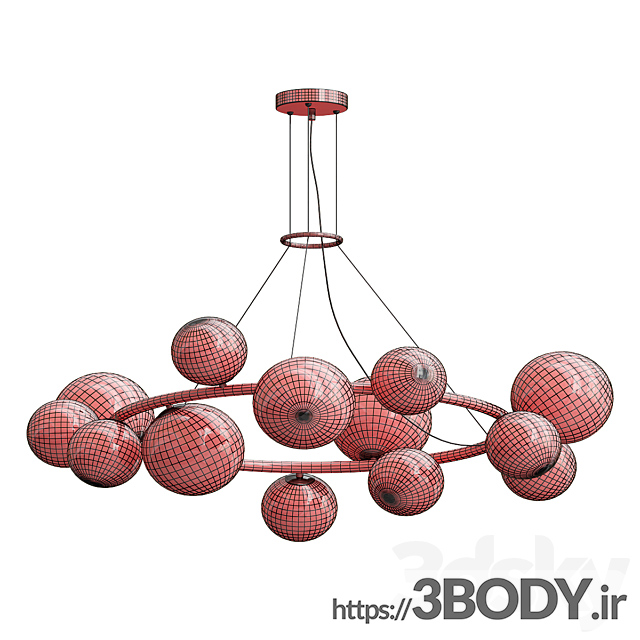آبجکت سه بعدی لوستر عکس 2