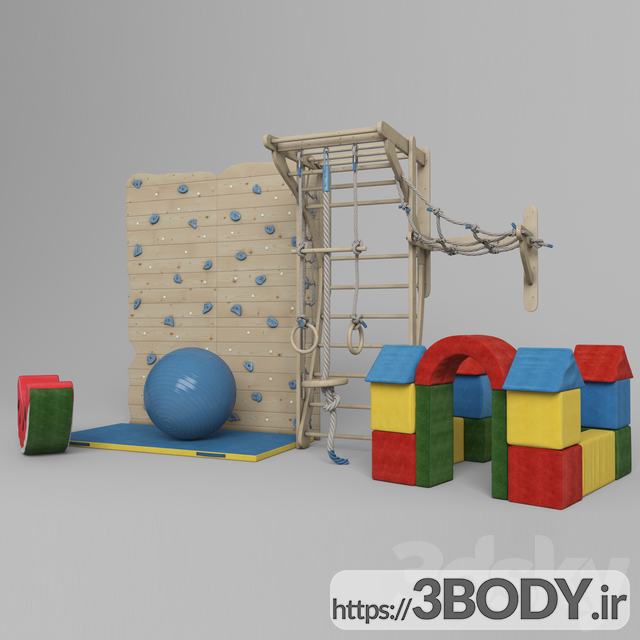 ابجکت 3بعدی وسایل ورزشی و اسباب بازی کودک عکس 2