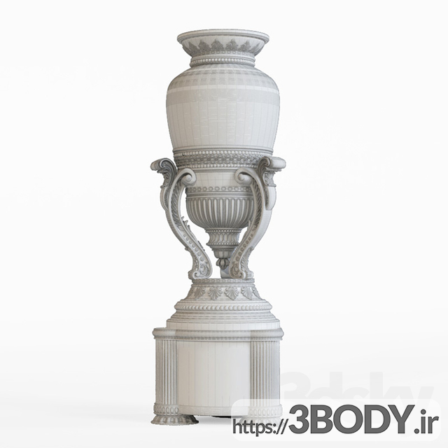 مدل سه بعدی مجموعه گلدان  زینتی عکس 2