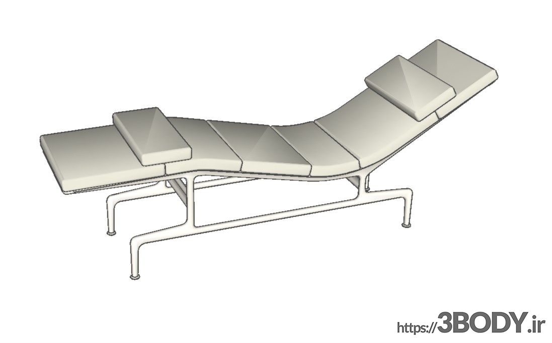 مدل سه بعدی اسکچاپ - صندلی تختی عکس 1