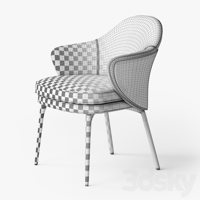 آبجکت سه بعدی صندلی راحتی عکس 3