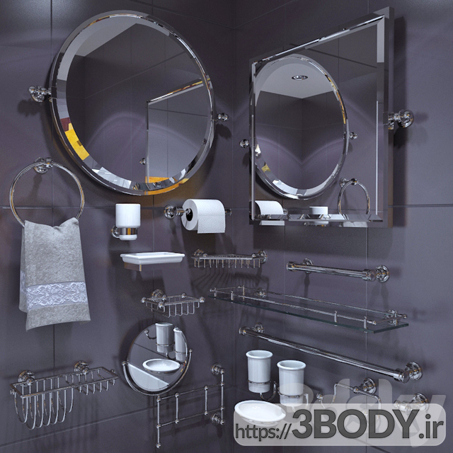 مدل سه بعدی دکوراسیون حمام عکس 1