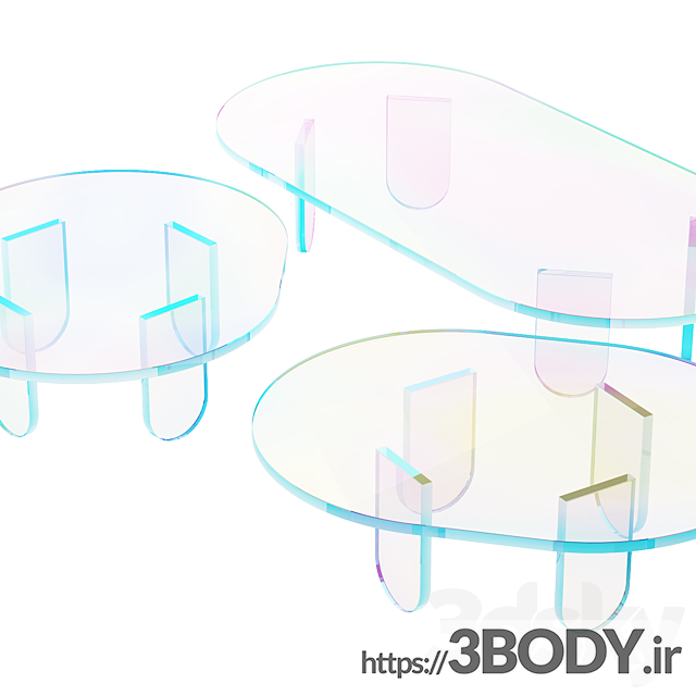 آبجکت سه بعدی میز کافه عکس 3