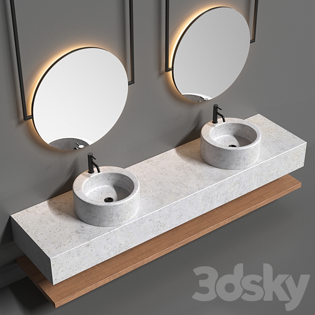 مدل سه بعدی روشویی حمام عکس 6