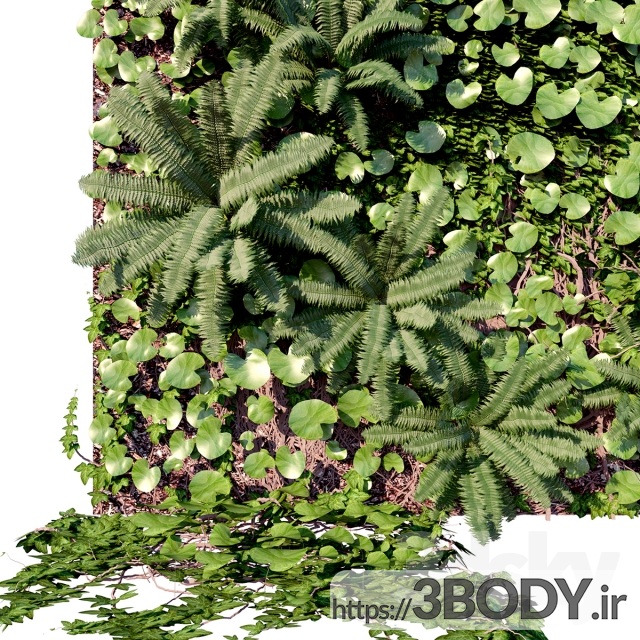 مدل سه بعدی گل و گیاه دیوار عمودی پنل تزئینی دیوار عکس 1