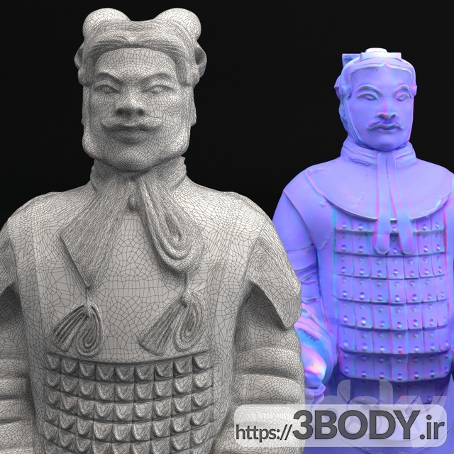مدل سه بعدی مجسمه سرباز عکس 3