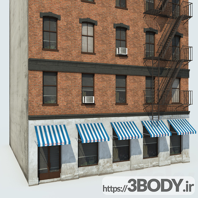 آبجکت سه بعدی نمای ساختمان نیویورک عکس 3