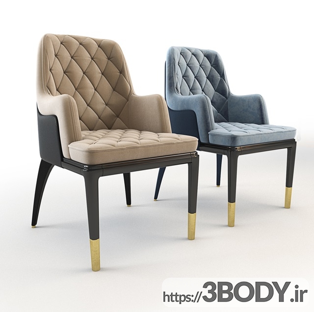 مدل سه بعدی صندلی چارلا و میز Littus عکس 2