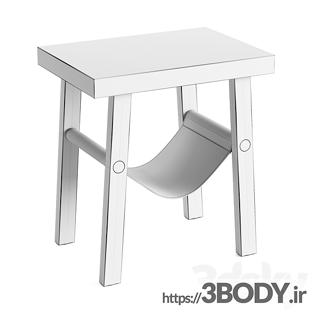 مدل سه بعدی میز کنار تخت عکس 2