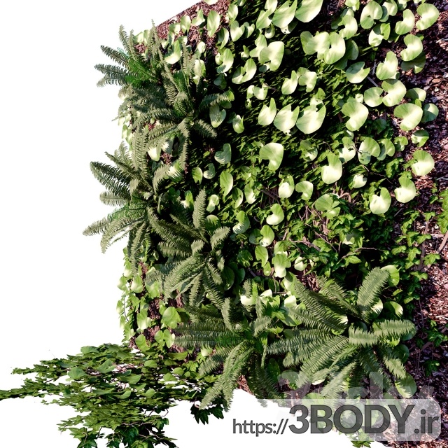 مدل سه بعدی گل و گیاه دیوار عمودی پنل تزئینی دیوار عکس 3