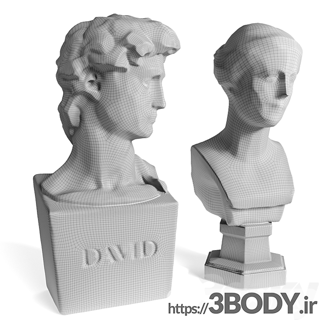 مدل سه بعدی مجسمه دیوید و ونووس عکس 3