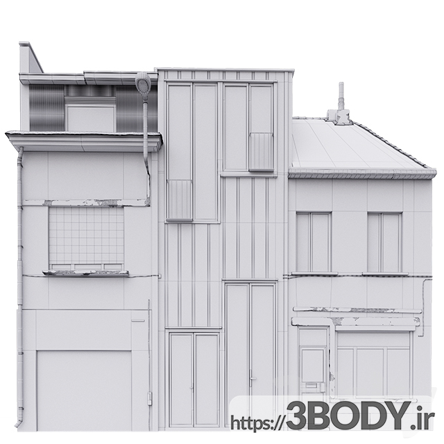 مدل سه بعدی نمای ساختمان عکس 2