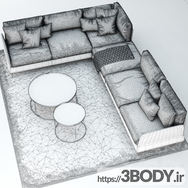 مدل سه بعدی کاناپه عکس 4