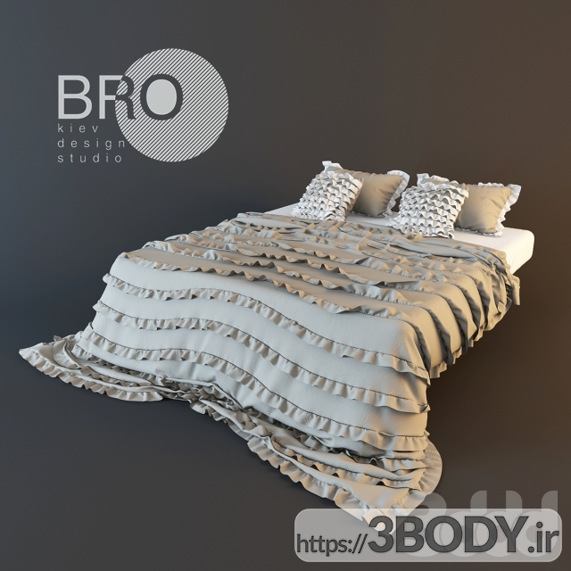 مدل  سه بعدی  تخت خواب عکس 1