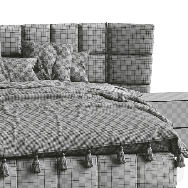 مدل سه بعدی تخت خواب عکس 5