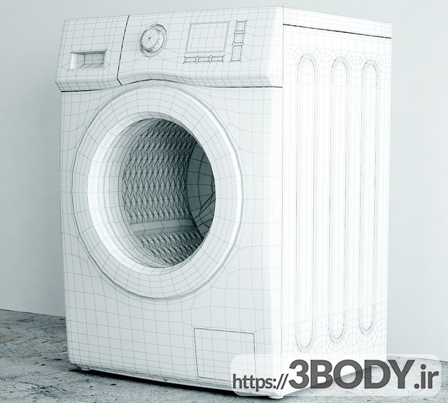 آبجکت سه بعدی ماشین لباسشویی عکس 4