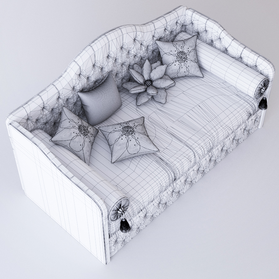 آبجکت سه بعدی تخت کودک عکس 3