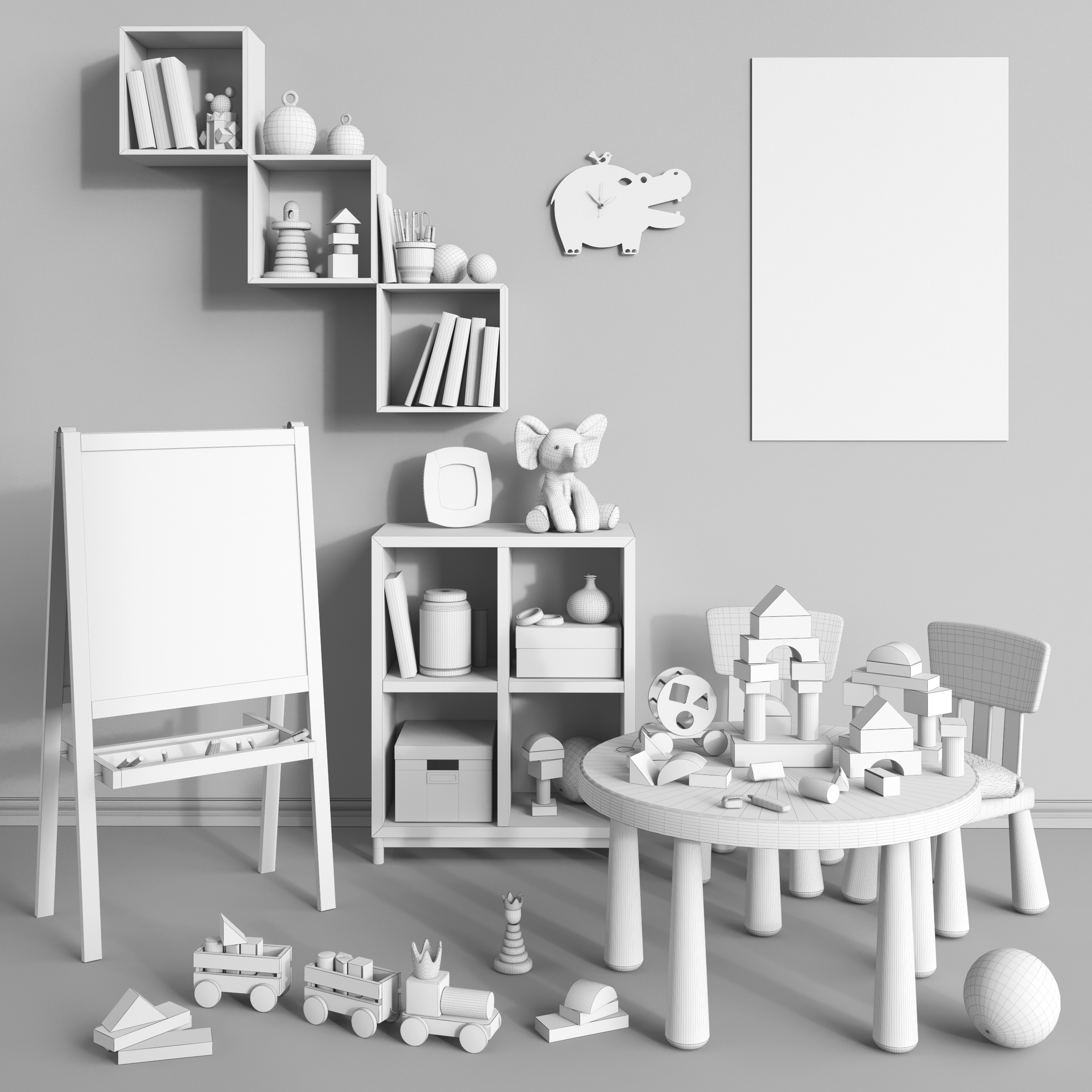 مدل سه بعدی مبلمان اتاق کودک عکس 2