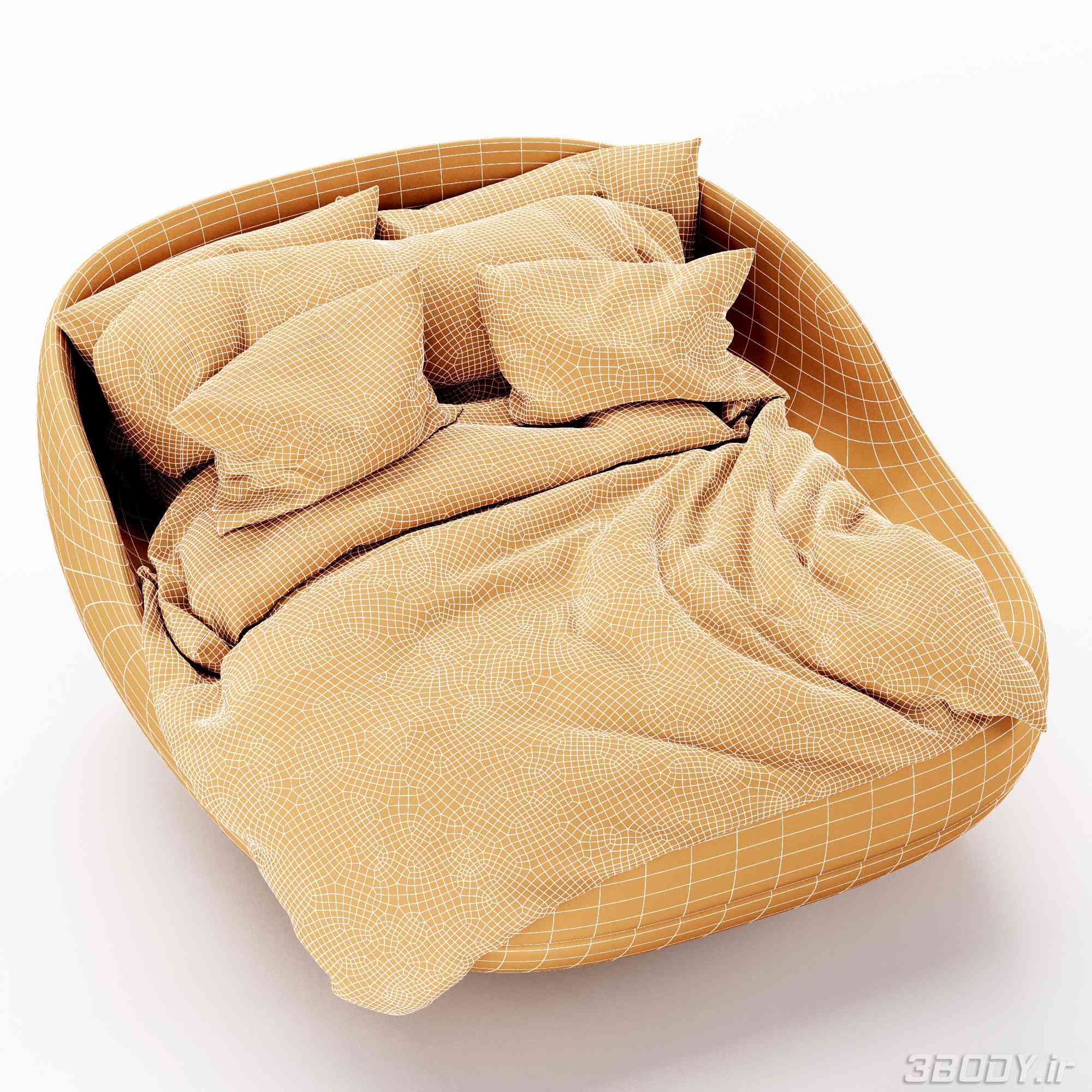 مدل سه بعدی تخت خواب عکس 7