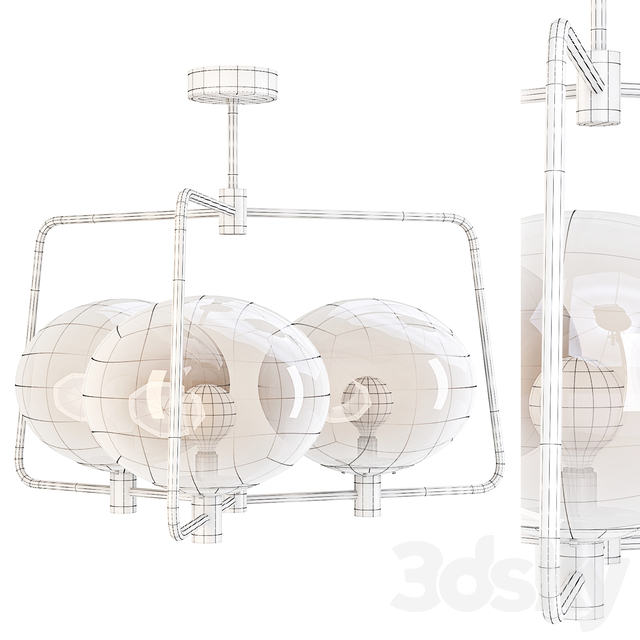 آبجکت سه بعدی لوستر سقفی عکس 2