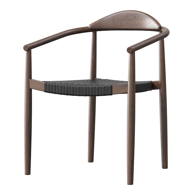 آبجکت سه بعدی صندلی چوبی عکس 2