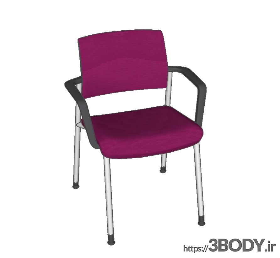 آبجکت سه بعدی اسکچاپ - صندلی اداری عکس 1