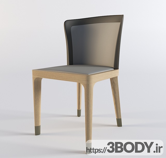 آبجکت سه بعدی میز و صندلی دفتر کار عکس 2