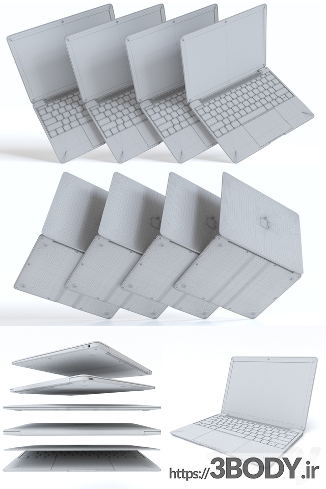 مدل سه بعدی لپ تاپ عکس 3