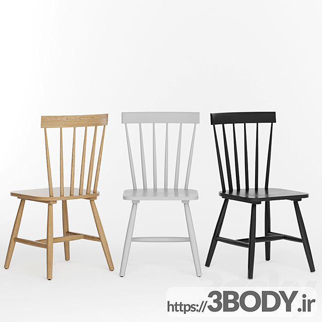 مدل سه بعدی میز و صندلی مدرن عکس 2