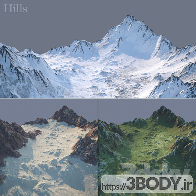 مدل سه بعدی دره و کوه عکس 1
