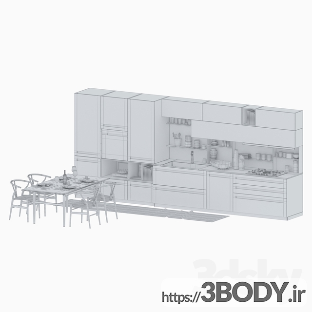 آبجکت سه بعدی آشپزخانه عکس 2
