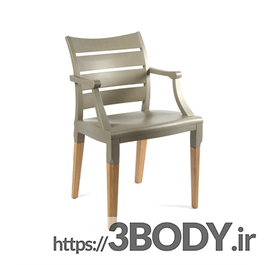 مدل سه بعدی اسکچاپ - صندلی چوبی عکس 2