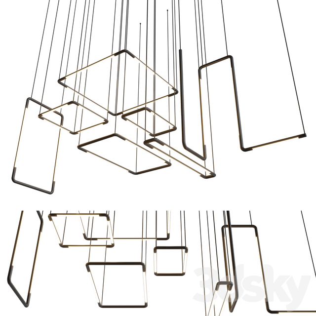 مدل سه بعدی لوستر سقفی عکس 1