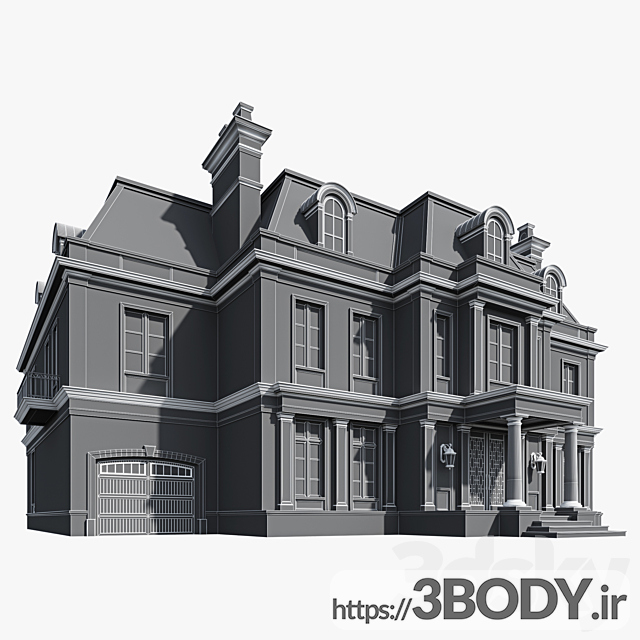 مدل سه بعدی خانه کلاسیک عکس 2