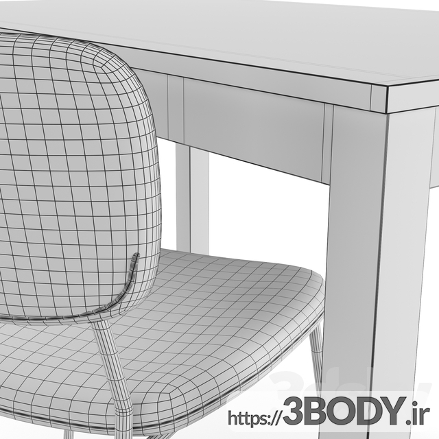 مدل سه بعدی میز نهارخوری عکس 3
