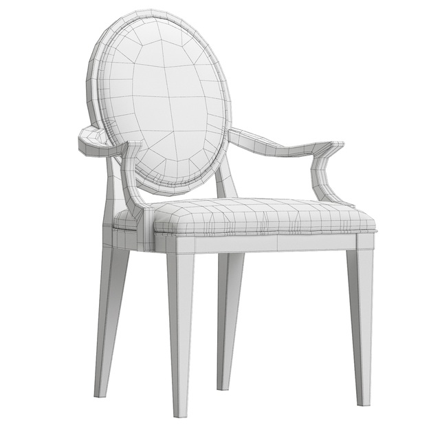 آبجکت سه بعدی صندلی کلاسیک عکس 5