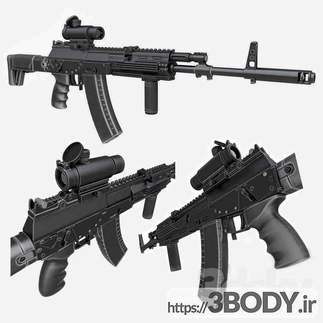مدل سه بعدی اسلحه عکس 1