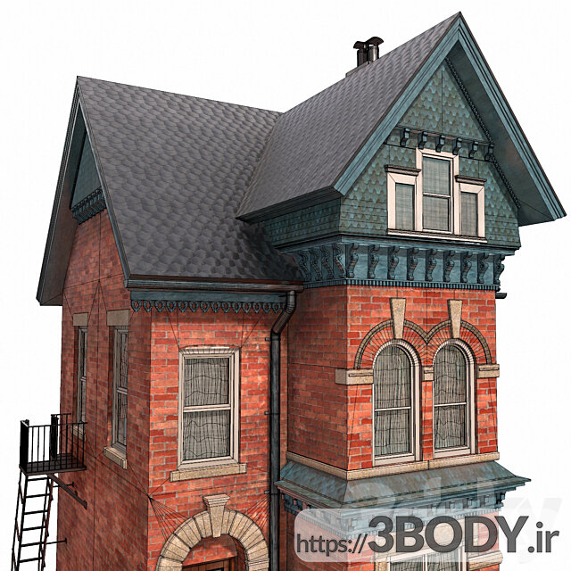 مدل سه بعدی خانه ویکتوریا عکس 3