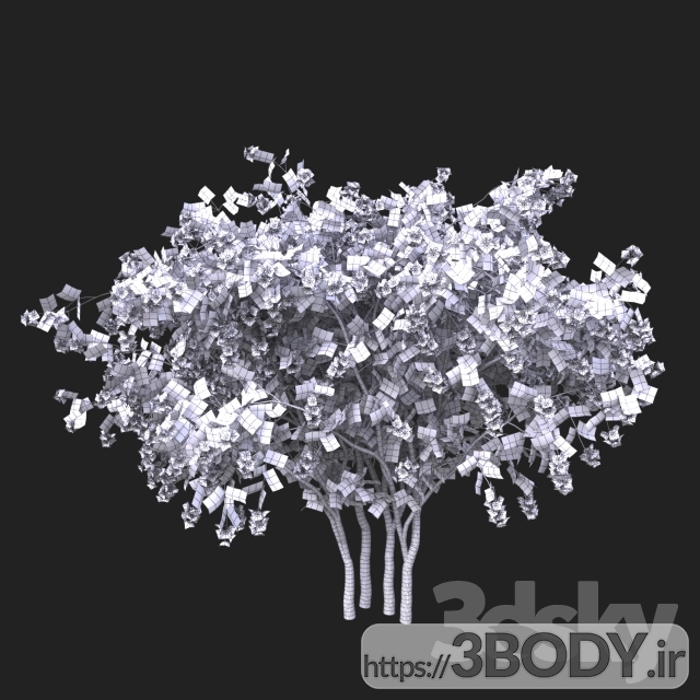 آبجکت سه  بعدی  درخت ودرختچه عکس 3