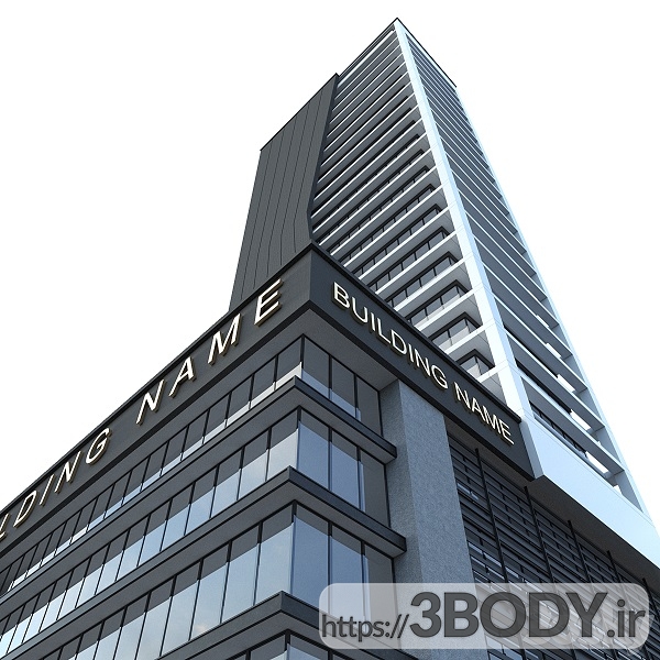 مدل سه بعدی ساختمان اداری مرتفع عکس 2