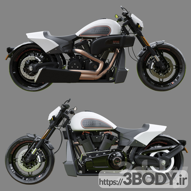 مدل سه بعدی موتور سیکلت عکس 1