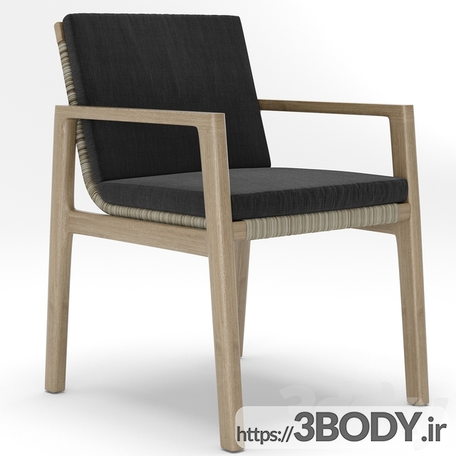 آبجکت سه بعدی  میز و صندلی در فضای باز عکس 3