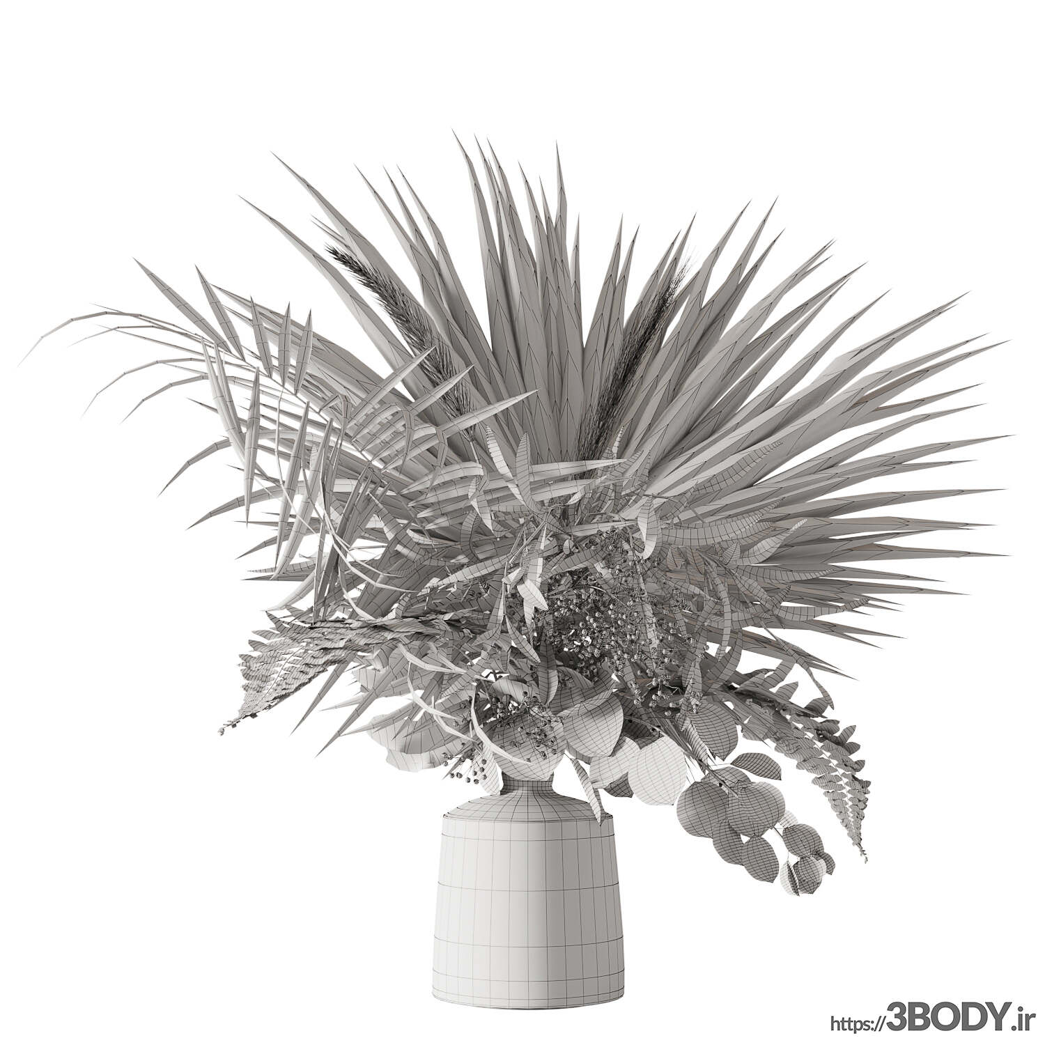 آبجکت سه بعدی گل و گیاه زینتی عکس 4