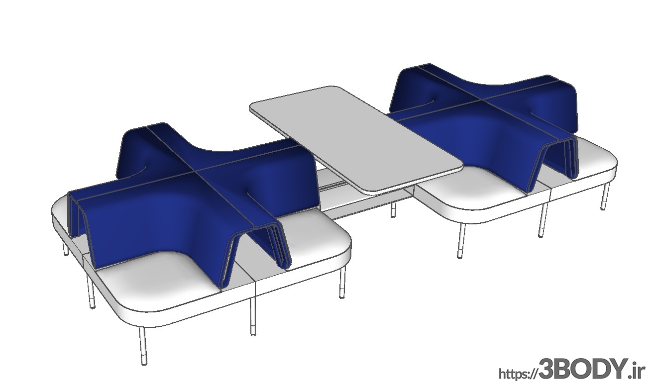 مدل سه بعدی اسکچاپ -میز و مبلمان عکس 1