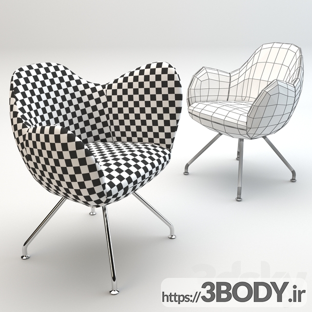 آبجکت  سه بعدی صندلی راحتی عکس 3