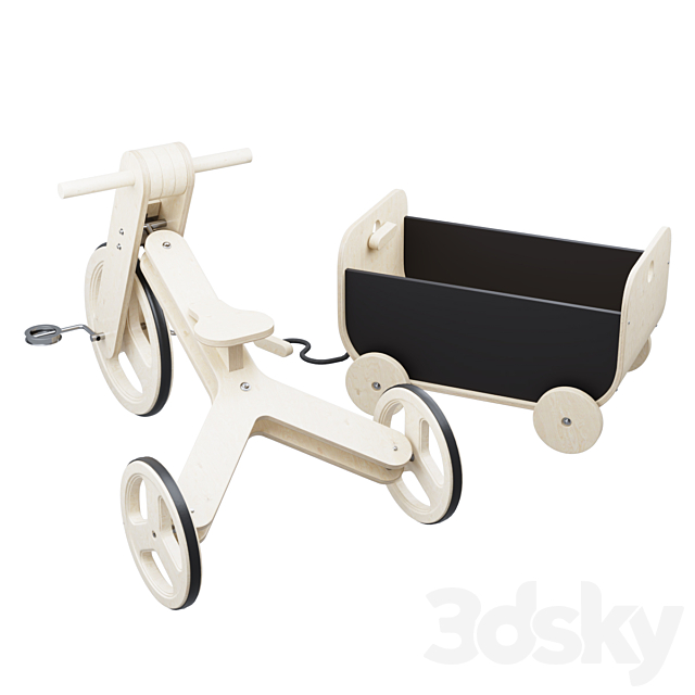 مدل سه بعدی دوچرخه کودک عکس 3