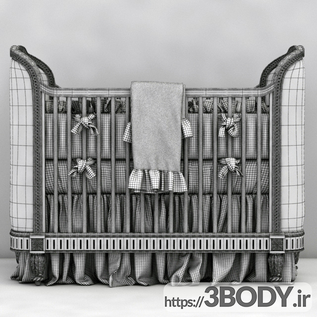 مدل سه بعدی اتاق کودک تختخواب سفارشی عکس 3